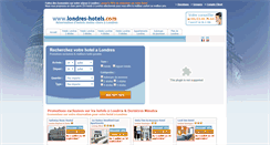 Desktop Screenshot of londres-hotels.com