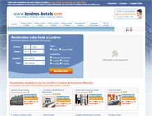 Tablet Screenshot of londres-hotels.com